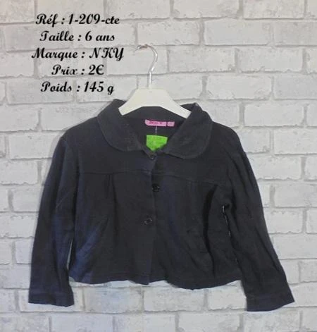 Gilet 6 ans NKY (1-209-cte)